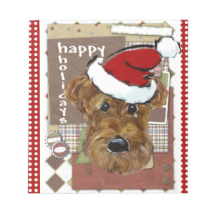 CHRISTMAS AIREDALE NOTEPAD