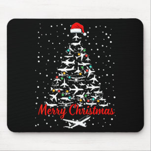 Christmas Airplanes Tree Lots Merry Christmas Men Mouse Pad