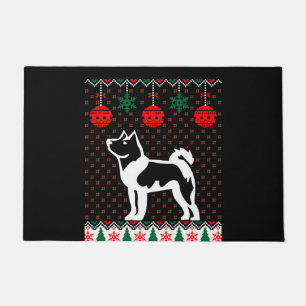 Christmas Akita Dog Doormat