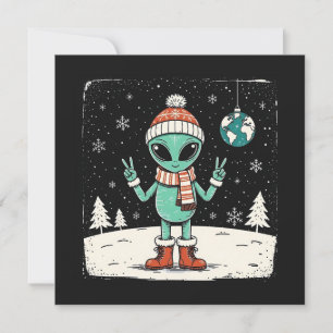 Christmas Alien Holiday Card