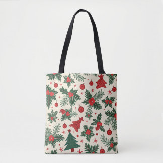 Christmas All-Over-Print Tote Bag, Medium