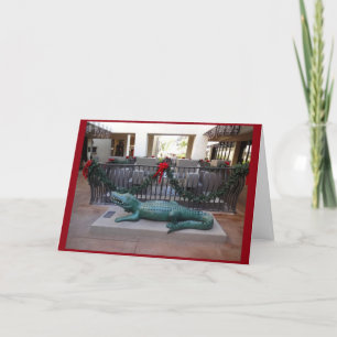 Christmas Alligator Holiday Humour Card