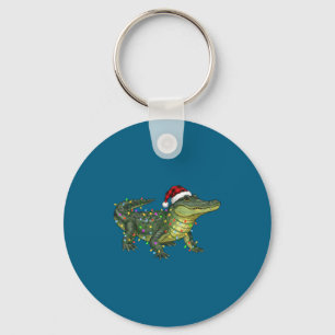 Christmas Alligator Holiday Reptile Funny Festive  Key Ring