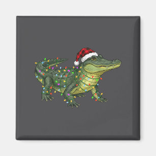 Christmas Alligator Holiday Reptile Funny Festive Magnet