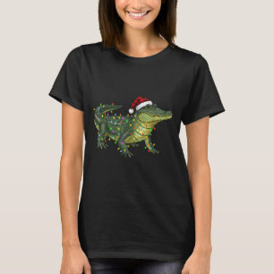 Christmas Alligator Holiday Reptile Funny Festive T-Shirt