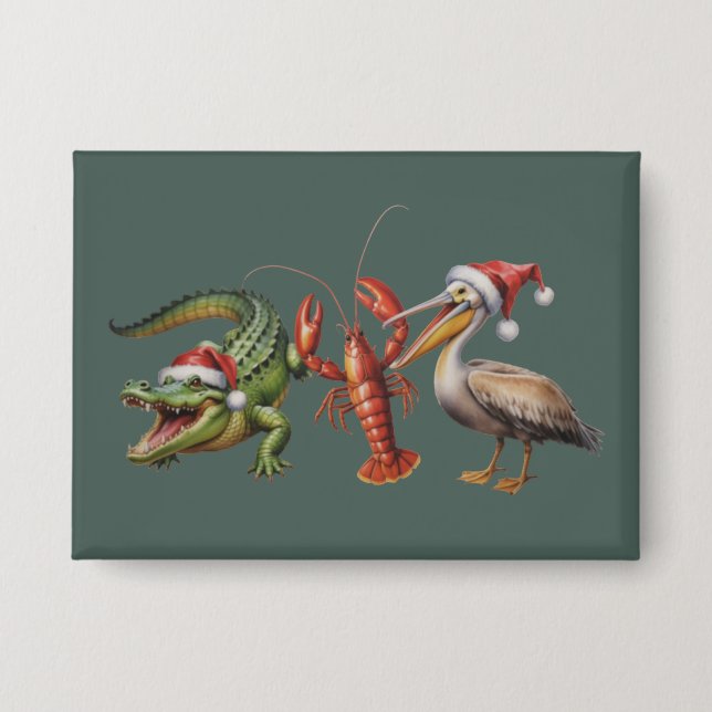 Christmas Alligator Pelican Crawfish Goose Animal (Front)