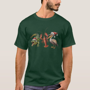 Christmas Alligator Pelican Crawfish Goose Animal T-Shirt