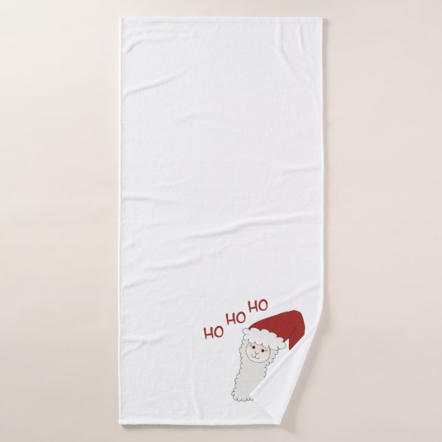 Christmas alpaca bath towel (Bath Towel)