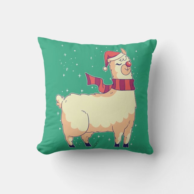 Christmas Alpaca Cushion (Front)