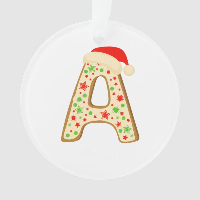 Christmas Alphabets letter A Ornament (Front)