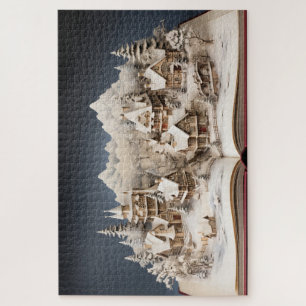 Christmas Alpine Storybook Village Jigsaw Puzzle