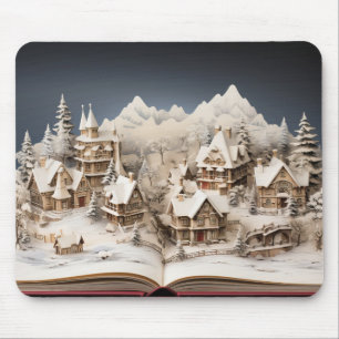 Christmas Alpine Storybook Village Mouse Pad