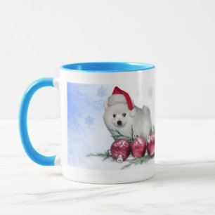 Christmas American Eskimo mug
