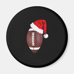 Christmas American Football Ball Santa Hat (1) Magnet