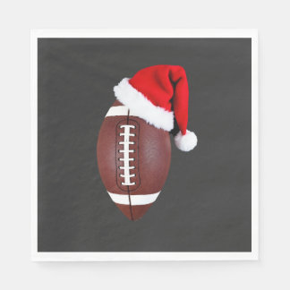 Christmas American Football Ball Santa Hat (1) Napkin