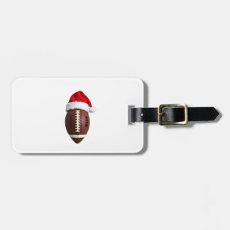 Christmas American Football Ball Santa Hat (2) Luggage Tag