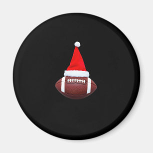 Christmas American Football Ball Santa Hat (2) Magnet