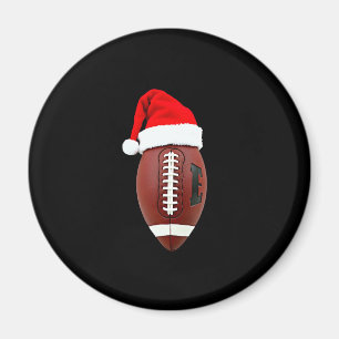 Christmas American Football Ball Santa Hat (3) Magnet