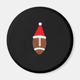 Christmas American Football Ball Santa Hat (4) Magnet
