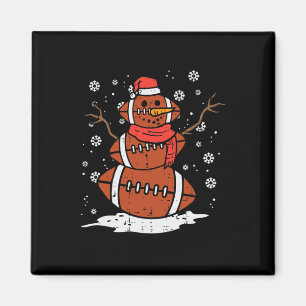 Christmas American Football Snowman Xmas Sport Men Magnet