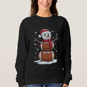 Christmas American Football Snowman Xmas Sport Sweatshirt