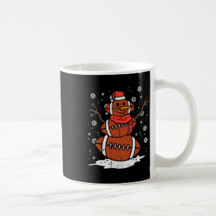 Christmas American Footll Snowman Xmas Sport Men B Coffee Mug