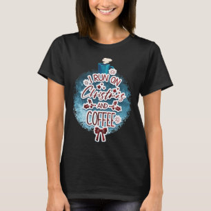 Christmas and coffee snow globe gift T-Shirt