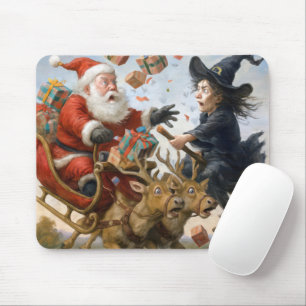 Christmas and Halloween Collision in Mid-air Mouse Pad