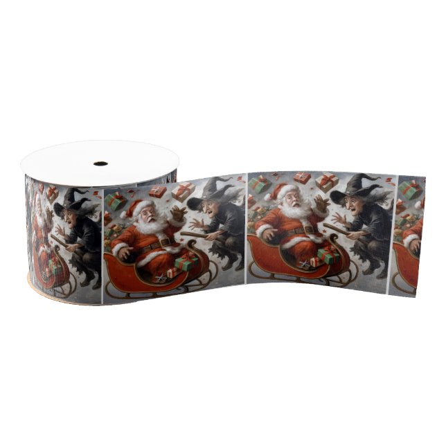 Christmas and Halloween Holidays Collision Grosgrain Ribbon (Spool)