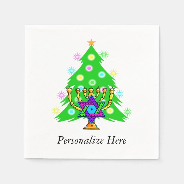 Christmas and Hanukkah Napkin (Front)