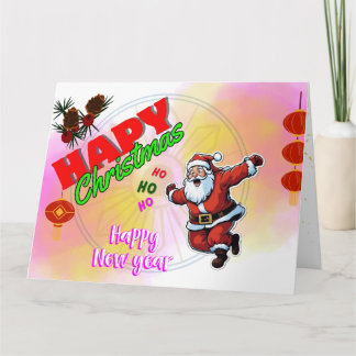 Christmas and happy new year greeting cards 
