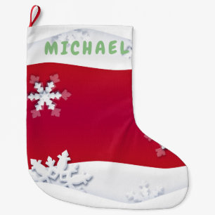 Christmas and Happy New Year! Monogram Large Christmas Stocking