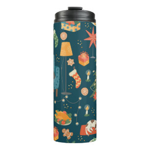 Christmas and Happy New Year seamless pattern. Swe Thermal Tumbler