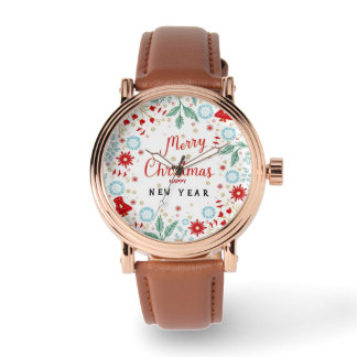 Christmas and Happy New Year Wristwatch