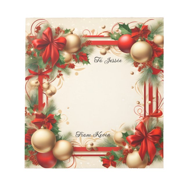 Christmas and Holidays Notepad (Front)