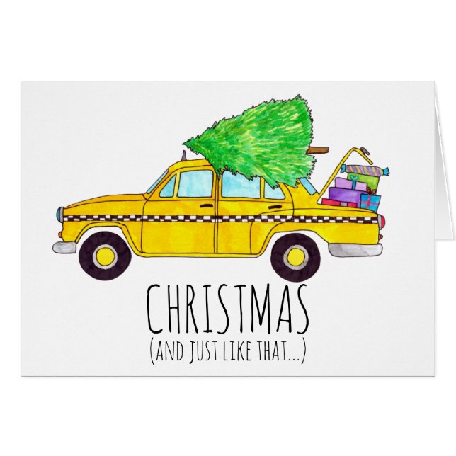 Christmas.. and Just Like That New York Taxi Cab (Front Horizontal)