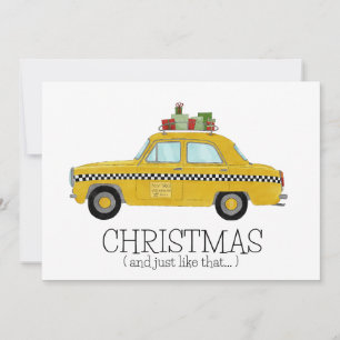 Christmas.. and Just Like That New York Taxi Cab Holiday Card