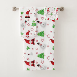 Christmas and New Year Bath Towel Set