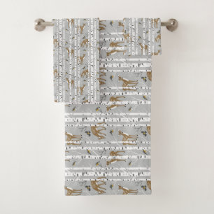 Christmas and New Year Bath Towel Set