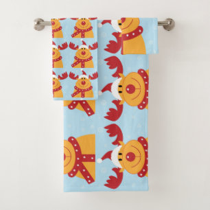 Christmas and New Year Bath Towel Set