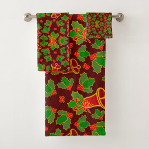 Christmas and New Year Bath Towel Set