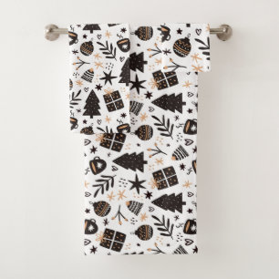 Christmas and New Year Bath Towel Set