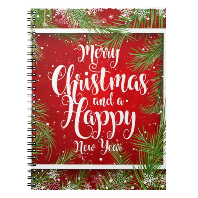 Christmas And New Year Design Notebook (Front)