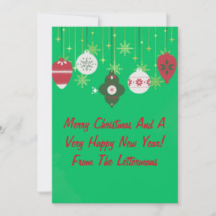 Christmas and New Year Greeting Card,downloadable Holiday Card