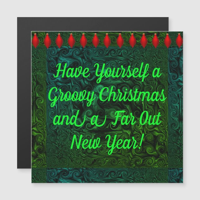 Christmas and New Year Magnet (Front/Back)
