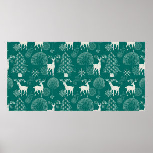 Christmas and New Year red festive background, xma Poster