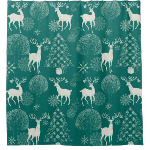 Christmas and New Year red festive background, xma Shower Curtain