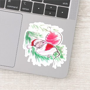 Christmas and New Year sleeping little mouse