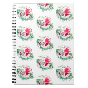 Christmas and New Year sleeping little mouse Notebook