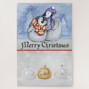 Christmas And Penguins Jigsaw Puzzle